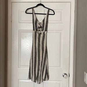 Striped wrap dress - small